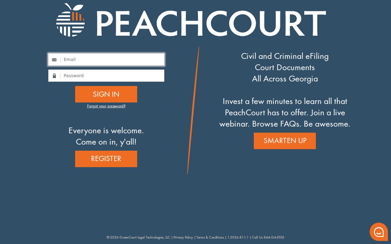 Colquitt County civil court docket PeachCourt search frame